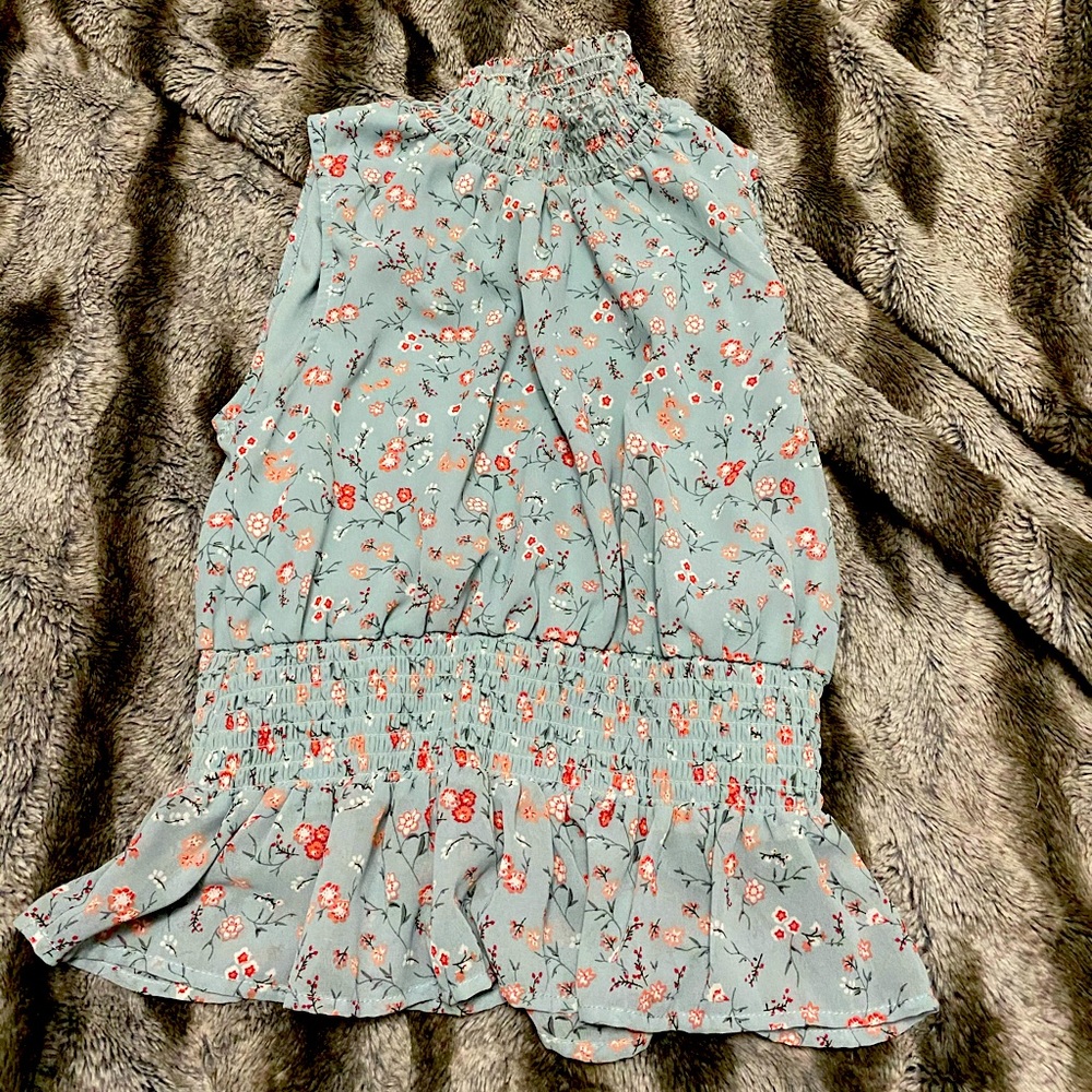 cropped floral tank